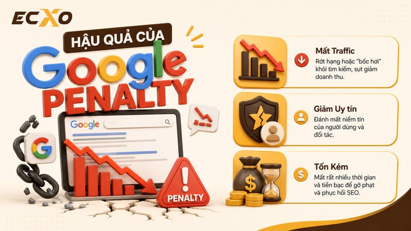 Hậu quả Google Penalty - ECXO