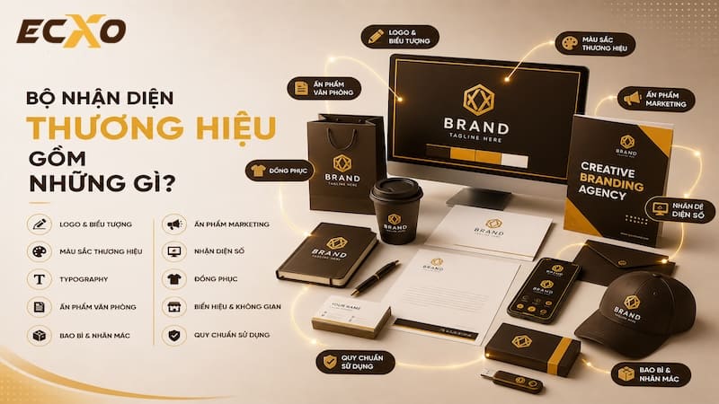 Thiết kế bộ nhận diện thương hiệu bao gồm những gì? - ECXO