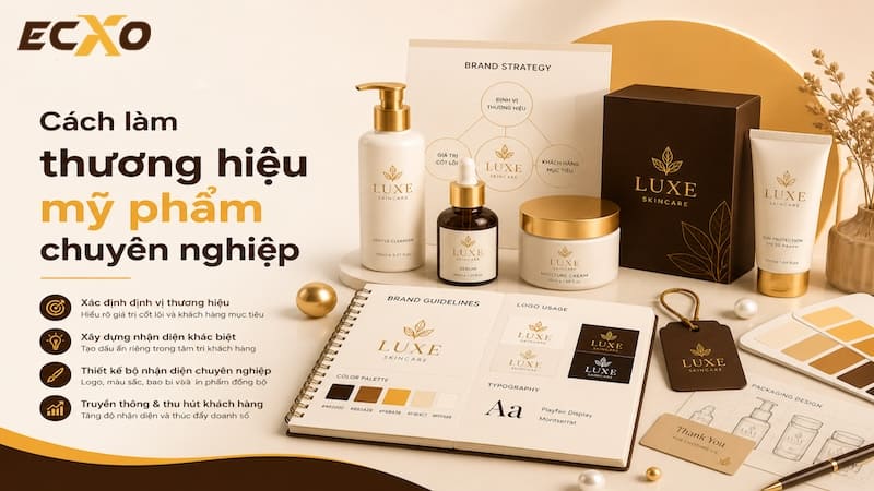 Cách xây dựng bộ nhận diện thương hiệu mỹ phẩm chuyên nghiệp - ECXO
