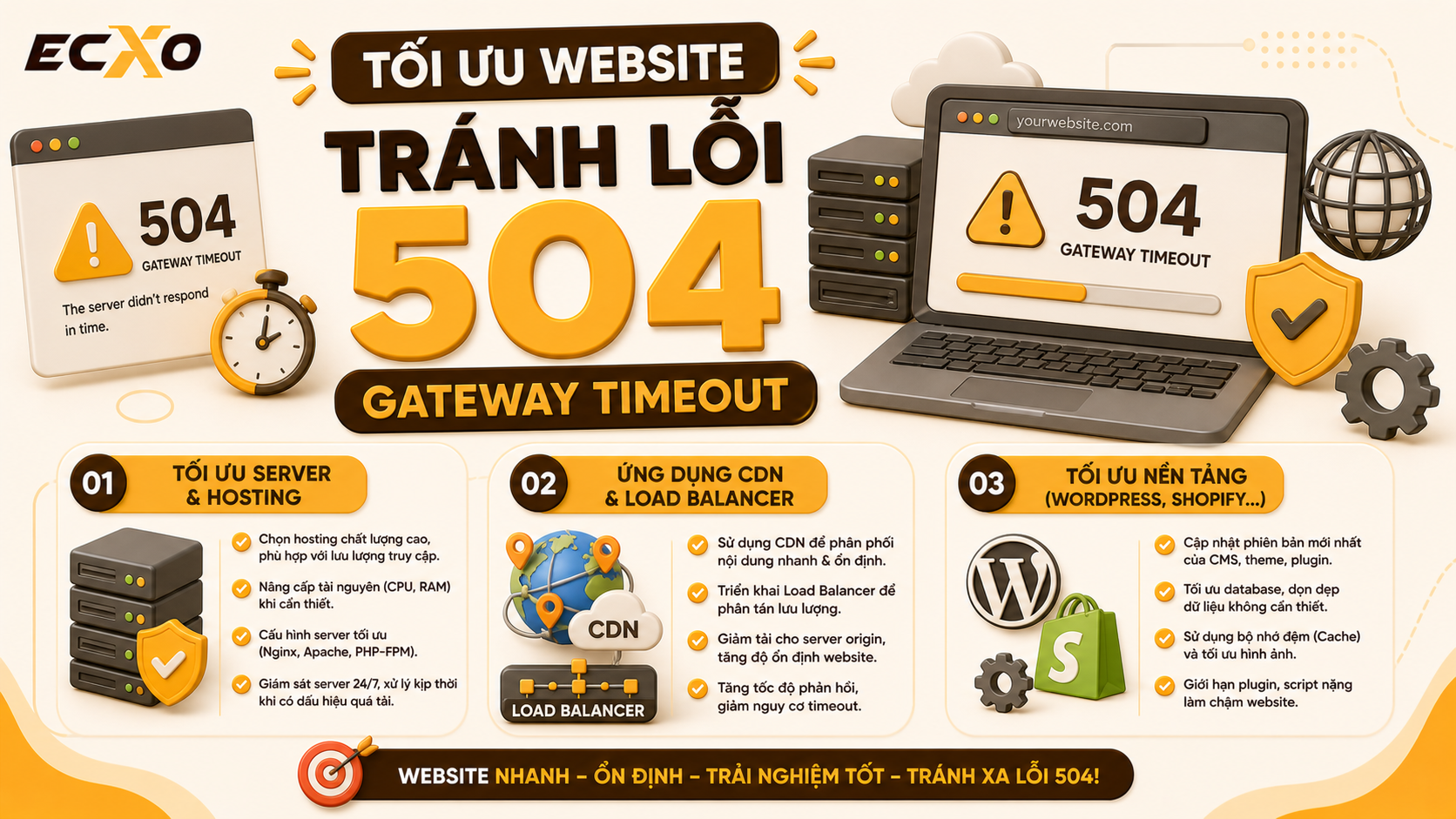 Tránh lỗi 504 Gateway Timeout - ECXO