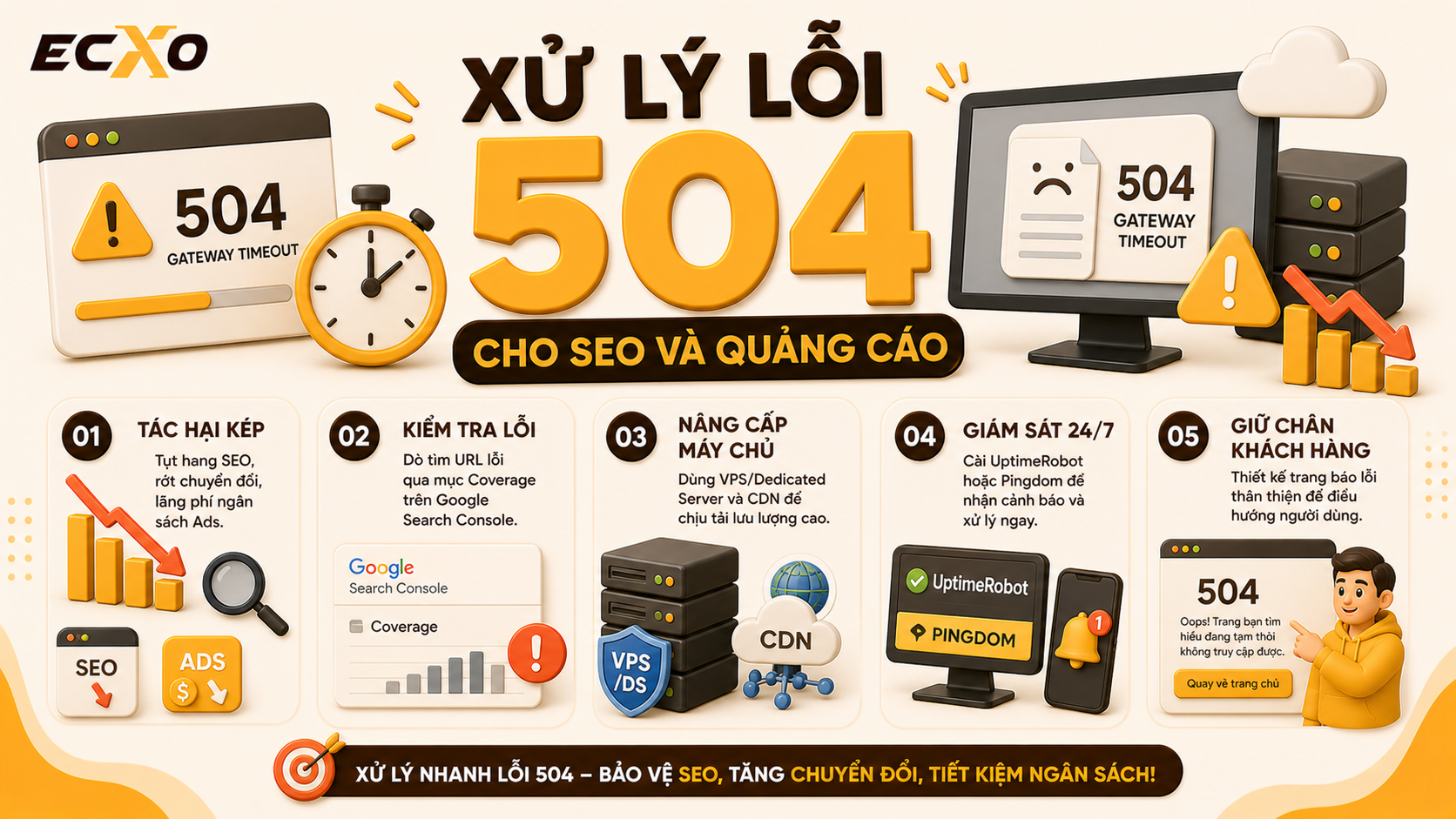 Xử lý lỗi 504 Gateway Timeout - ECXO