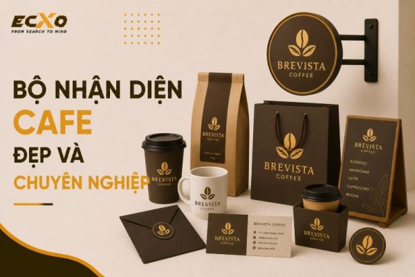 Bộ nhận diện thương hiệu cafe, bộ nhận diện thương hiệu quán cafe - ECXO