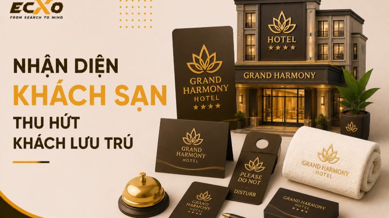 Bộ nhận diện thương hiệu khách sạn chuyên nghiệp | ECXO Agency