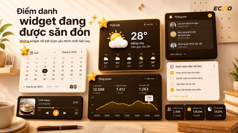 Các loại Widget phổ biến trên các nền tảng hiện nay - ECXO