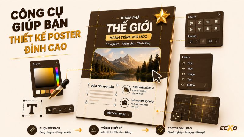 Công cụ thiết kế Poster: Từ cơ bản đến chuyên nghiệp - ECXO