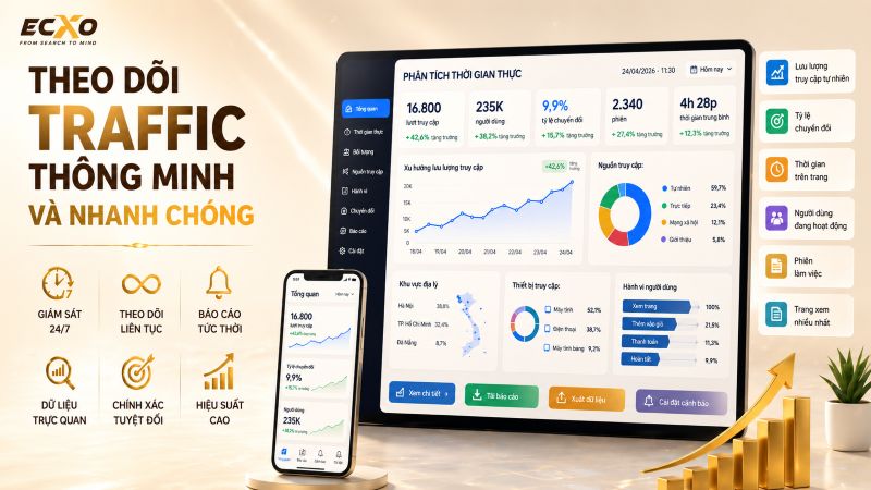 Top công cụ thống kê lượt truy cập website - ECXO