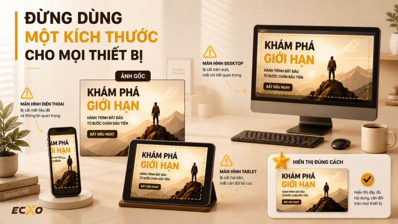 Sự khác biệt giữa kích thước ảnh hiển thị trên máy tính và điện thoại - ECXO