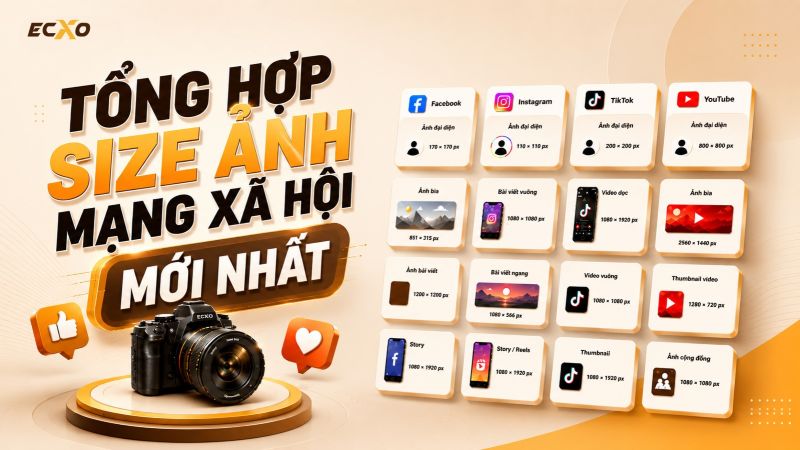 Tổng hợp kích thước ảnh mạng xã hội chính xác nhất 2025 - ECXO