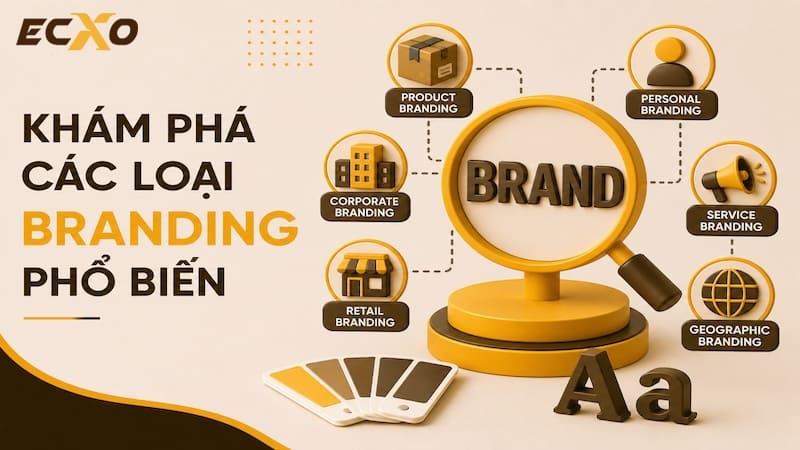 Khám phá các loại hình Branding phổ biến thường được sử dụng hiện nay - ECXO