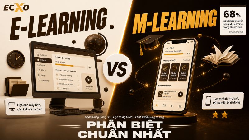 M-learning là gì, E-learning là gì: Có điểm khác biệt và tương đồng nào - ECXO
