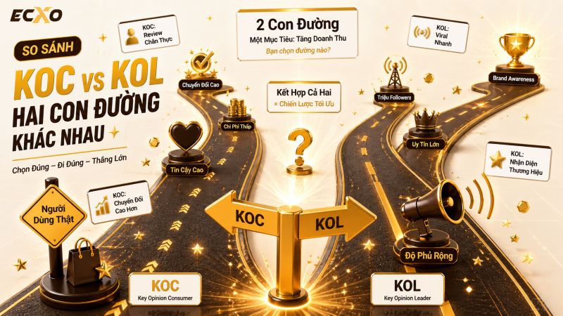 Phân biệt KOC là gì và KOL là gì: Ai mới là người ảnh hưởng thật sự - ECXO