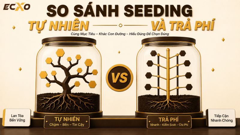 Seeding là gì và phân biệt giữa seeding tự nhiên và seeding trả phí - ECXO