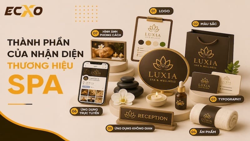 Bộ nhận diện thương hiệu spa tạo được hình ảnh độc đáo với nhiều dấu ấn sâu sắc - ECXO