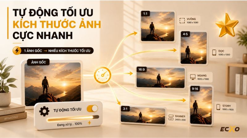 Cách tự động tối ưu kích thước ảnh khi đăng lên mạng xã hội - ECXO